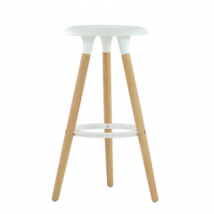 Барный стул Barneo N-19 Modern интерьерный белый в Первоуральске - pervouralsk.mebel24.online | фото