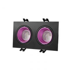 DK3072-BK+PI Встраиваемый светильник, IP 20, 10 Вт, GU5.3, LED, черный/розовый, пластик в Первоуральске - pervouralsk.mebel24.online | фото