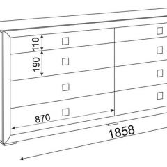 Комод большой Глэдис М27 (ЯШС/Белый) в Первоуральске - pervouralsk.mebel24.online | фото 2