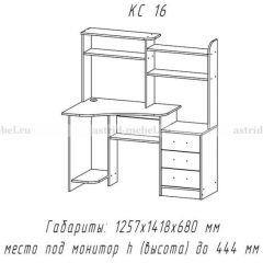 Компьютерный стол №16 (Анкор темныйанкор темный) в Первоуральске - pervouralsk.mebel24.online | фото