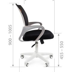 Кресло для оператора CHAIRMAN 696 white (ткань TW-10/сетка TW-05) в Первоуральске - pervouralsk.mebel24.online | фото 7