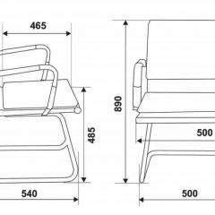 Кресло для посетителя Бюрократ CH-993-Low-V/Brown коричневый в Первоуральске - pervouralsk.mebel24.online | фото 3