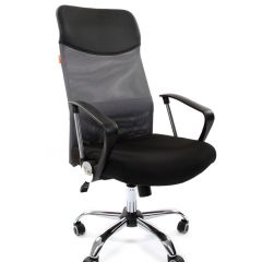 Кресло для руководителя CHAIRMAN 610 N(15-21 черный/сетка серый) в Первоуральске - pervouralsk.mebel24.online | фото