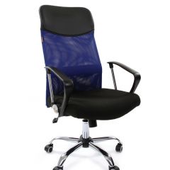 Кресло для руководителя CHAIRMAN 610 N (15-21 черный/сетка синий) в Первоуральске - pervouralsk.mebel24.online | фото