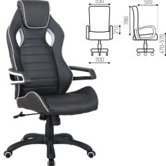 Кресло компьютерное BRABIX "Techno Pro GM-003" (черное/серое, вставки серые) 531814 в Первоуральске - pervouralsk.mebel24.online | фото 2
