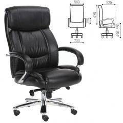 Кресло офисное BRABIX "Direct EX-580" (хром/рециклированная кожа/черное) 531824 в Первоуральске - pervouralsk.mebel24.online | фото