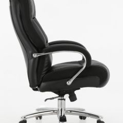Кресло офисное BRABIX PREMIUM "Bomer HD-007" (рециклированная кожа, хром, черное) 531939 в Первоуральске - pervouralsk.mebel24.online | фото 3
