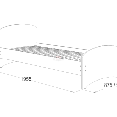 Кровать-4 одинарная (900*1900) в Первоуральске - pervouralsk.mebel24.online | фото 2