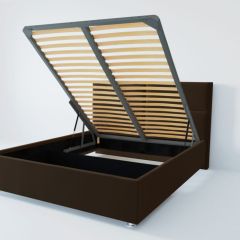 Кровать Корсика с ПМ 1200 (экокожа коричневая) в Первоуральске - pervouralsk.mebel24.online | фото