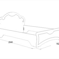 Кровать Ольга-10 МДФ (1600) без основания в Первоуральске - pervouralsk.mebel24.online | фото 2