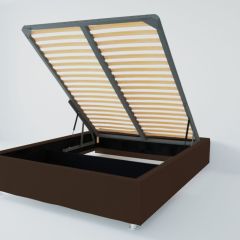 Кровать Подиум с ПМ 1200 (экокожа коричневая) в Первоуральске - pervouralsk.mebel24.online | фото 2