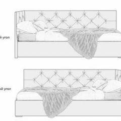 Кровать угловая Лилу интерьерная +основание (120х200) в Первоуральске - pervouralsk.mebel24.online | фото 2