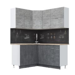 Кухонный гарнитур Асти-бетон угловой 1,4*1,6 в Первоуральске - pervouralsk.mebel24.online | фото 3
