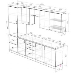 Кухонный гарнитур Прованс (2.8 м) с карнизом в Первоуральске - pervouralsk.mebel24.online | фото 3