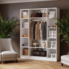 ЛАРС Шкаф комбинированный 1,6 с зеркалом Белый в Первоуральске - pervouralsk.mebel24.online | фото 2