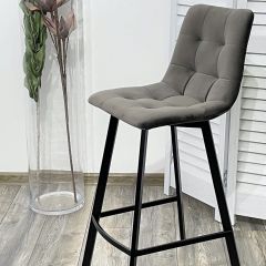 Полубарный стул CHILLI-QB SQUARE графит #14, велюр / черный каркас (H=66cm) М-City в Первоуральске - pervouralsk.mebel24.online | фото 4