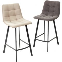 Полубарный стул CHILLI-QB SQUARE графит #14, велюр / черный каркас (H=66cm) М-City в Первоуральске - pervouralsk.mebel24.online | фото 5