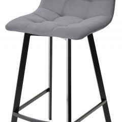 Полубарный стул CHILLI-QB SQUARE серый #27, велюр / черный каркас (H=66cm) М-City в Первоуральске - pervouralsk.mebel24.online | фото