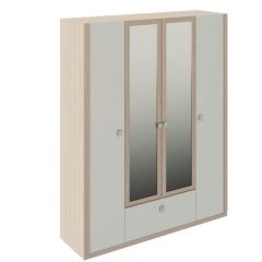 Шкаф 4 двери Глэдис М24 (ЯШС/Белый) в Первоуральске - pervouralsk.mebel24.online | фото