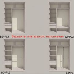 Шкаф-купе 1300 серии SILVER S3+S4+B2+PL4 (2 ящика+F обр.штанга) профиль «Серебро» в Первоуральске - pervouralsk.mebel24.online | фото 6