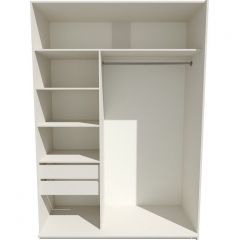 Шкаф-купе 1400 серии SOFT D1+D3+B2+PL1 (2 ящика+1штанга) профиль «Графит» в Первоуральске - pervouralsk.mebel24.online | фото 2
