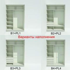 Шкаф-купе 1400 серии SOFT D1+D3+B2+PL1 (2 ящика+1штанга) профиль «Графит» в Первоуральске - pervouralsk.mebel24.online | фото 6