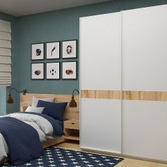 Шкаф-купе 1400 серии SOFT D6+D6+B2+PL3 (2 ящика+2штанги) профиль «Капучино» в Первоуральске - pervouralsk.mebel24.online | фото