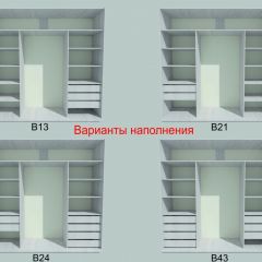 Шкаф-купе 1950 серии SILVER S3+S1+S3Z B22+PL2 (по 2 ящика лев/прав+1штанга+1 полка) профиль «Серебро» в Первоуральске - pervouralsk.mebel24.online | фото 5