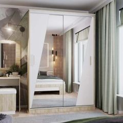 Шкаф-купе ПШ-2.9 1500 Фасад Норд (Дуб сонома/Белый жемчуг) в Первоуральске - pervouralsk.mebel24.online | фото