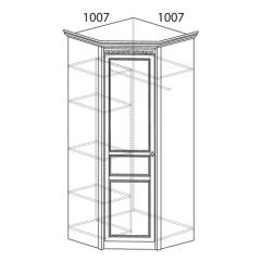 Шкаф угловой №183 "Лючия" Фасад глухой (Угол 1007*1007) Дуб оксфорд в Первоуральске - pervouralsk.mebel24.online | фото 2
