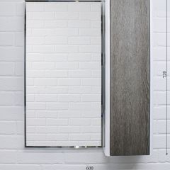 Шкаф-зеркало Uno 60 Дуб серый левый/правый Домино (DU1503HZ) в Первоуральске - pervouralsk.mebel24.online | фото 7