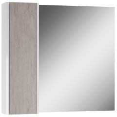 Шкаф-зеркало Uno 80 Дуб серый левый/правый Домино (DU1504HZ) в Первоуральске - pervouralsk.mebel24.online | фото 6