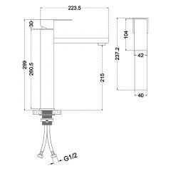 Смеситель д/ум MELANA-F610202 Cubo нерж.сталь, однорычажный, сатин, литой излив в Первоуральске - pervouralsk.mebel24.online | фото 3