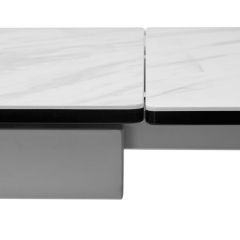 Стол BELLUNO 160 MARBLES KL-99 Белый мрамор матовый, итальянская керамика/ белый каркас, ®DISAUR в Первоуральске - pervouralsk.mebel24.online | фото 7
