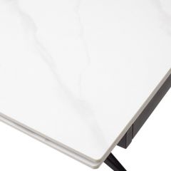 Стол FORIO 160 MATT WHITE MARBLE SOLID CERAMIC / BLACK, ®DISAUR в Первоуральске - pervouralsk.mebel24.online | фото 9