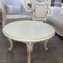 Стол журнальный круглый Мона Лиза (крем) в Первоуральске - pervouralsk.mebel24.online | фото 2