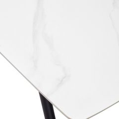 Стол RIVOLI 140 MATT WHITE MARBLE SOLID CERAMIC / BLACK, ®DISAUR в Первоуральске - pervouralsk.mebel24.online | фото 9