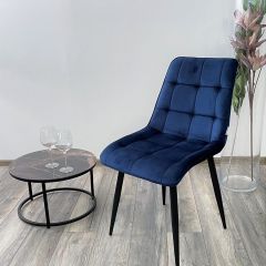 Стул CHIC BLUVEL-86 NAVY BLUE / черный каркас М-City в Первоуральске - pervouralsk.mebel24.online | фото 5