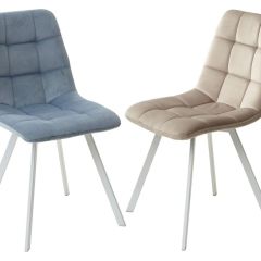 Стул CHILLI SQUARE G108-56 пудровый синий, велюр/ белый каркас М-City в Первоуральске - pervouralsk.mebel24.online | фото 3