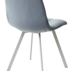 Стул CHILLI SQUARE G108-56 пудровый синий, велюр/ белый каркас М-City в Первоуральске - pervouralsk.mebel24.online | фото 4