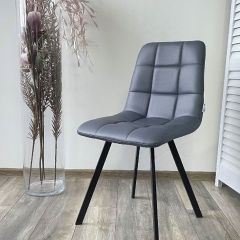 Стул CHILLI SQUARE HK017-09 серо-черничный, PU/ черный каркас М-City в Первоуральске - pervouralsk.mebel24.online | фото 5