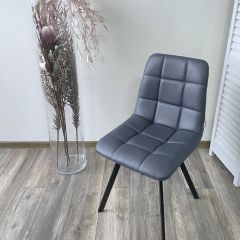 Стул CHILLI SQUARE HK017-09 серо-черничный, PU/ черный каркас М-City в Первоуральске - pervouralsk.mebel24.online | фото 7