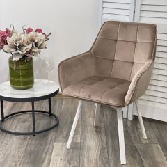 Стул MAVERICK 360 град. поворот. BLUVEL-40 BEIGE/ белый каркас, М-City в Первоуральске - pervouralsk.mebel24.online | фото 2