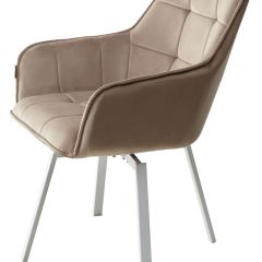 Стул MAVERICK 360 град. поворот. BLUVEL-40 BEIGE/ белый каркас, М-City в Первоуральске - pervouralsk.mebel24.online | фото 8