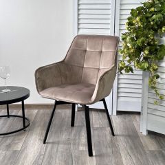 Стул MAVERICK 360 град. поворот. BLUVEL-40 BEIGE/ черный каркас, М-City в Первоуральске - pervouralsk.mebel24.online | фото 5