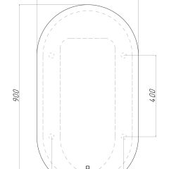 Зеркало Дакка 900х500 с подсветкой Домино (GL7037Z) в Первоуральске - pervouralsk.mebel24.online | фото 8