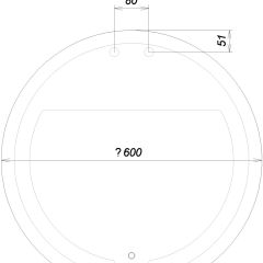 Зеркало Halo 600х600 с тёплой подсветкой Sansa (SH1065Z) в Первоуральске - pervouralsk.mebel24.online | фото 2