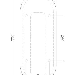 Зеркало Кито 1000х400 с подсветкой Домино (GL7047Z) в Первоуральске - pervouralsk.mebel24.online | фото 2