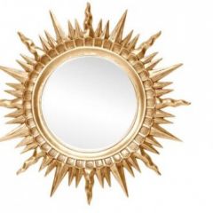 Зеркало круглое золото (1810(1) в Первоуральске - pervouralsk.mebel24.online | фото 1