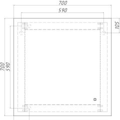 Зеркало Минск 700х700 с подсветкой Домино (GL7039Z) в Первоуральске - pervouralsk.mebel24.online | фото 8